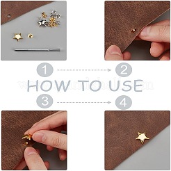 200 комплект 6-х видов железных заклепок в форме звезды FIND-WR0011-66