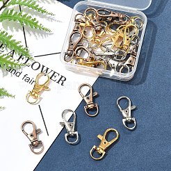 24 шт. двухцветные поворотные карабины-лобстеры из сплава FIND-FS0003-73