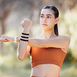 Плоский простой браслет из силиконового шнура для мужчин и женщин&nbsp;BJEW-WH0016-32I