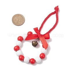 3 шт. деревянные бусины рождественский венок подвеска украшение&nbsp;HJEW-JM03829