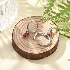 Серьги-кольца из нержавеющей стали 304 с микропаве из кубического циркония STAS-R004-06P-01