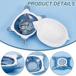 Фарфоровая банка для хранения в океанском стиле с крышкой AJEW-WH0348-180C