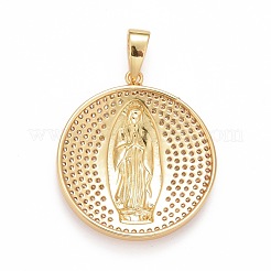 Покрытие стойки латунь микропаве прозрачные подвески из кубического циркония&nbsp;KK-M229-01G