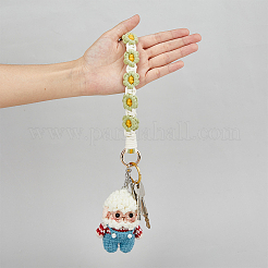 1 шт. подвеска-цветок ручной работы в технике макраме из хлопка&nbsp;MAKN-HY0001-01