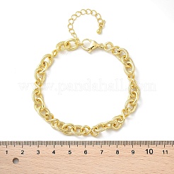 Латунные браслеты-цепочки с бесконечным звеном для женщин и мужчин BJEW-K273-12G