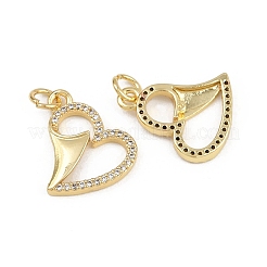 Латунные микропаве прозрачные подвески с фианитом ZIRC-I367-14G-05