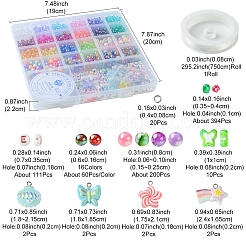 Наборы для изготовления браслетов из акрила и смолы DIY-FS0007-44