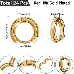 12 пара сережек-колец Huggie Hoop из нержавеющей стали 304 EJEW-SC0001-58