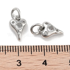 Латунные микро проложить кубического циркония подвески&nbsp;KK-C051-06P-01