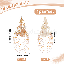 1 пара украшений для шитья из стразов&nbsp;DIY-NB0014-65A