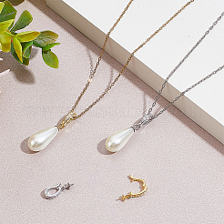 2 шт. 925 подвески-гвоздики из стерлингового серебра с микропаве из кубических цирконий&nbsp;STER-HY0001-06G