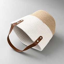 Плетеные хлопковые корзины для хранения&nbsp;AJEW-WH20054-010H