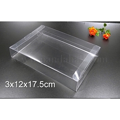 Прозрачный прямоугольник из пвх Подарочная коробка для конфет CON-WH0070-18A