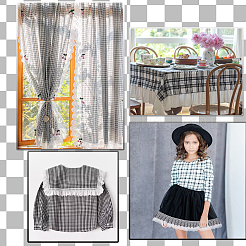 Тартан полиэстер плиссированная кружевная лента OCOR-WH0100-23