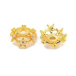 Покрытие стойки латунь микро паве прозрачные колпачки из кубического циркония&nbsp;KKB-L215-050G