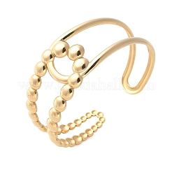 Браслеты-манжеты из нержавеющей стали 304 для женщин&nbsp;BJEW-U032-07G