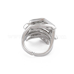 Обнять рука пальцы кубический цирконий манжета кольцо&nbsp;X1-RJEW-T016-35P-02