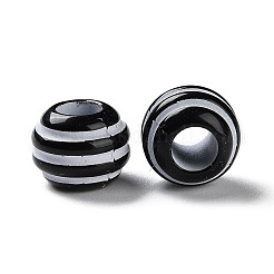 Непрозрачные акриловые европейские бусины с распылением&nbsp;SACR-P031-01B-01