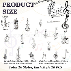 100 шт. 10 стиля подвески из сплава в тибетском стиле со стразами FIND-GA0007-03