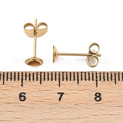 Фурнитура для сережек-гвоздиков из нержавеющей стали 304&nbsp;STAS-D389-03C-G