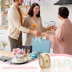 2 рулон 2 видов лент из органзы с принтом в горошек и надписью ко Дню святого Валентина SRIB-FG0001-17