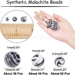 3 прядь 3 стилей бусины из синтетического малахита G-AR0004-31B