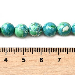 Нити окрашенных бусин из натурального магнезита G-L617-D01-8mm-01