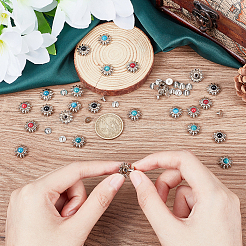 24 комплект декоративных заклепок из цинкового сплава 4 цветов BUTT-WR0001-02