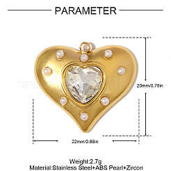 Подвески из нержавеющей стали 304 с паве из кубического циркония&nbsp;STAS-OY006-45G