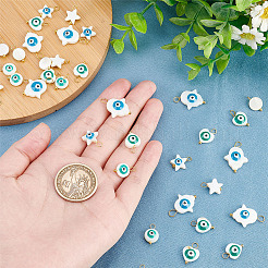 40шт 4 стиля подвески из натуральных пресноводных ракушек&nbsp;SHEL-AR0001-06