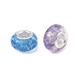 60шт 10 цвета rondelle смолы европейские бусины RPDL-YW0001-09