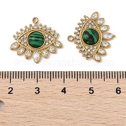 Подвески из синтетического малахита&nbsp;STAS-P380-24G-02