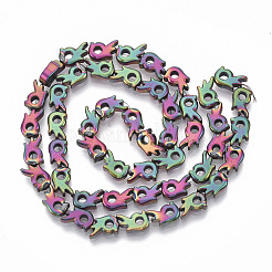 Гальванические немагнитная синтетический гематит бисер пряди&nbsp;G-S365-026