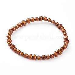 Окрашенные бусины из натурального культивированного пресноводного жемчуга BJEW-JB05892