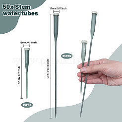 50 шт. 2 вида пластиковых трубок для полива цветов AJEW-GL0002-46
