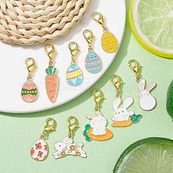 Подвесные украшения из сплава эмали HJEW-JM01433