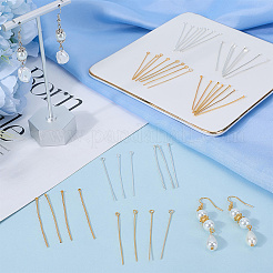 4 набор из 4-х видов латунных штифтов с плоской головкой и штифтов с ушком&nbsp;KK-SP0002-39