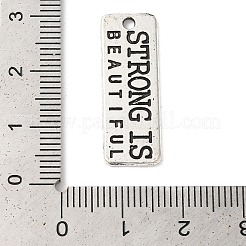 Прямоугольник подвески сплава тибетский стиль TIBEP-S295-50AS-RS