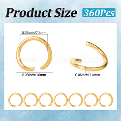 360 шт. Железные открытые прыжковые кольца IFIN-SC0001-90A