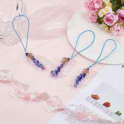 3шт стеклянная бутылка кулон украшение HJEW-DR00157