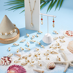 60 шт. 6 стиля жемчужин из АБС-пластика с подвесками и подвесками из нержавеющей стали 304&nbsp;PALLOY-FH00180