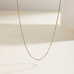 Ожерелья из круглой цепочки-змейки из нержавеющей стали 304 для женщин NJEW-K288-01GP