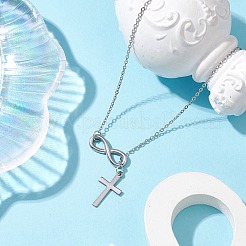 Некорневая ожерелье из нержавеющей стали 201 и 304 с цепочкой из троса NJEW-JN04885