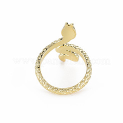 Кольца манжеты из сплава с покрытием в форме змеи RJEW-Q163-013A-RS