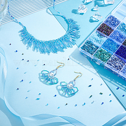 348 г 24-х цветных стеклянных бусин&nbsp;SEED-PH0002-71