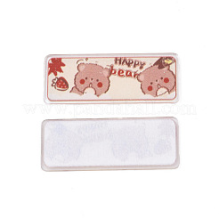 Прозрачные акриловые кабошоны с принтом TACR-N016-21