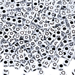 600 шт. Непрозрачные акриловые бусины&nbsp;OACR-PA0001-28