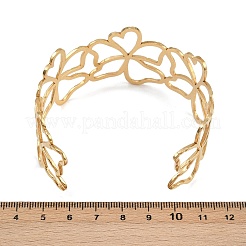 Полые браслеты-манжеты из нержавеющей стали 304 для женщин&nbsp;LS-BJEW-L709-03G