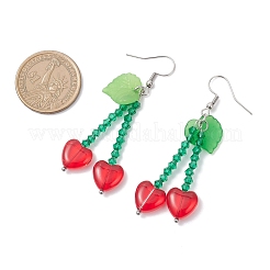 Серьги-подвески из нержавеющей стали 304 в форме сердца&nbsp;EJEW-JE06705