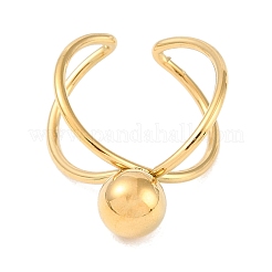 Ионное покрытие (ip) 304 нержавеющая сталь круглое открытое манжетное кольцо&nbsp;RJEW-C097-06G